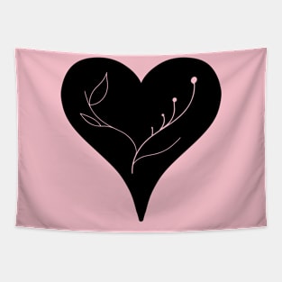 floral heart design Tapestry