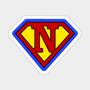 Superhero Symbol Letter N Magnet