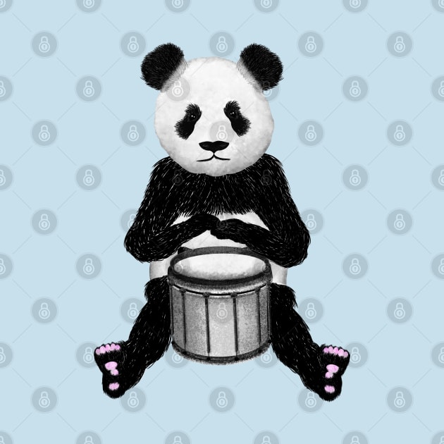 Panda Bear Playing The Drums by mailboxdisco