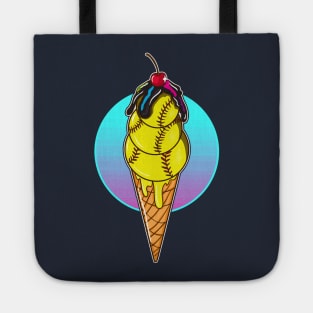 Softball Ice Cream Cone Player Coach Mom Team Tournament Tote