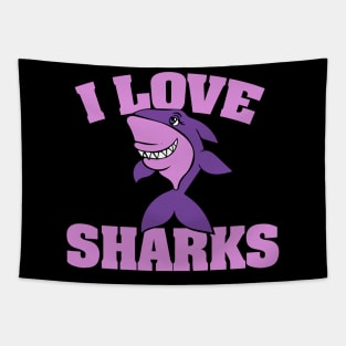 I love sharks Tapestry