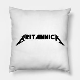 Britannica Metal (black text) Pillow