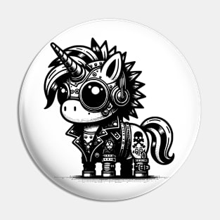 Gothic Punk Unicorn Pin