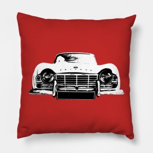 Triumph TR4 British classic car monoblock black and white Pillow