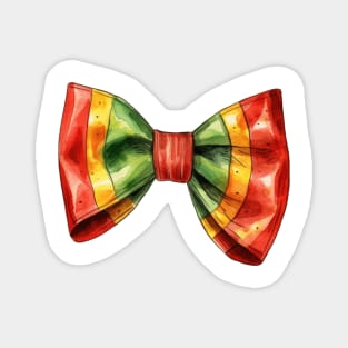 Watercolor Juneteenth Tie Bow Magnet