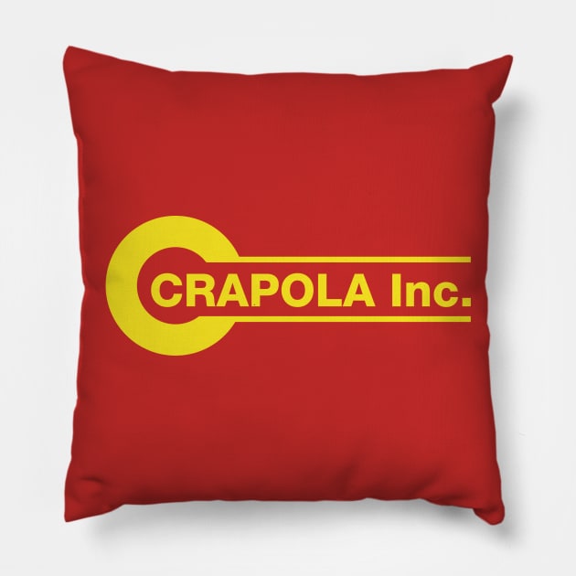 Crapola Inc. Pillow by synaptyx