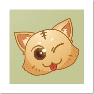 Funny cat illustration, viral meme pixel art icon Stock Vector