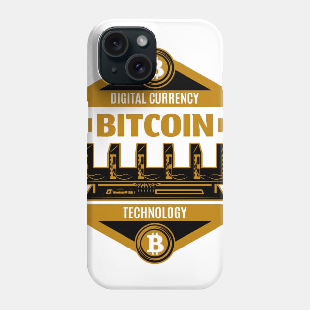 Bitcoin Miner Phone Case by CryptoTextile