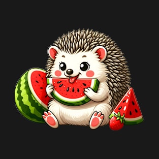 Hedgehog enjoys watermelon T-Shirt