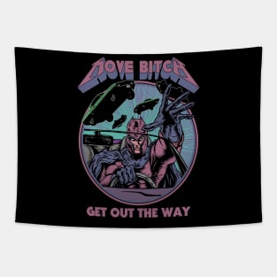 "MOVE BITCH" PUCE COLORWAY Tapestry