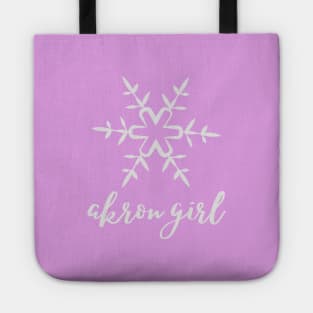 akron snow girl Tote