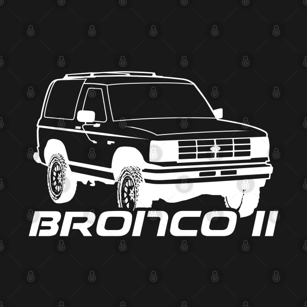 1989-1990 Ford Bronco II Black, with tires by The OBS Apparel