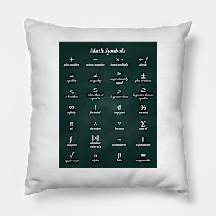 Math Symbols Pillow