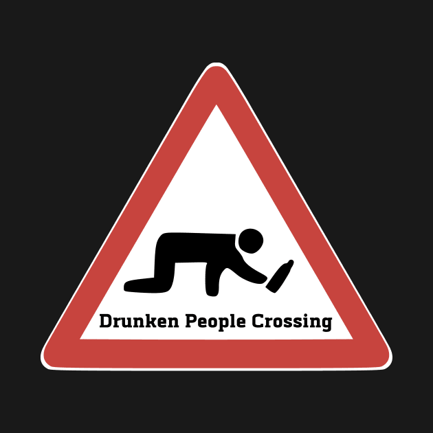 Drunken people road sign by ezioman