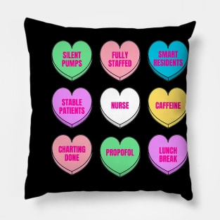 Silent Pumps Fully Staffed Nurse Valentine Day Pillow