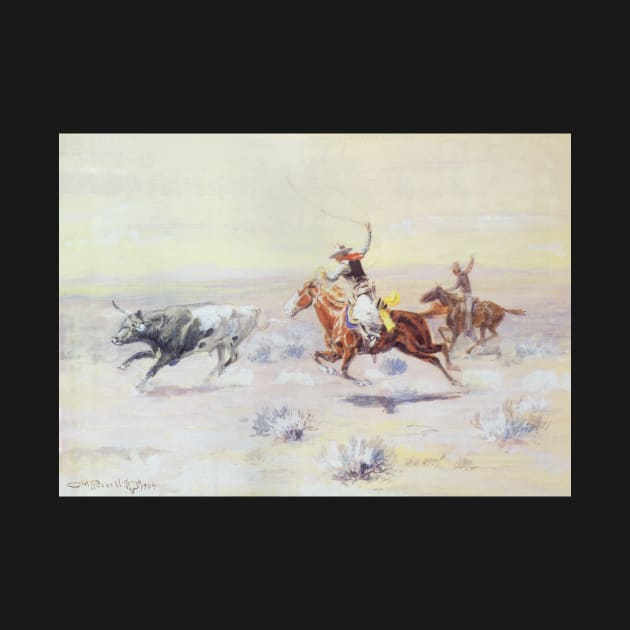 Cowboys from the Bar Triangle by Charles Marion Russell by MasterpieceCafe