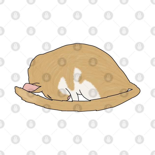 Cute sleeping golden gerbil by Becky-Marie