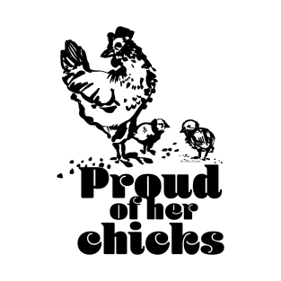 Proud of her chicks - black