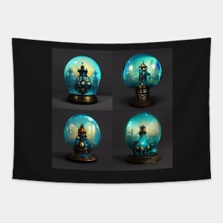 Steampunk Snowglobes Tapestry