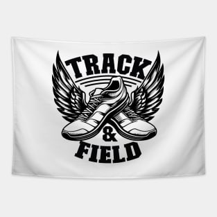 Flying Winged Shoes Track & Field Athlete Tapestry