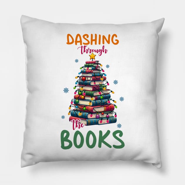 Dashing through the books Pillow by MZeeDesigns