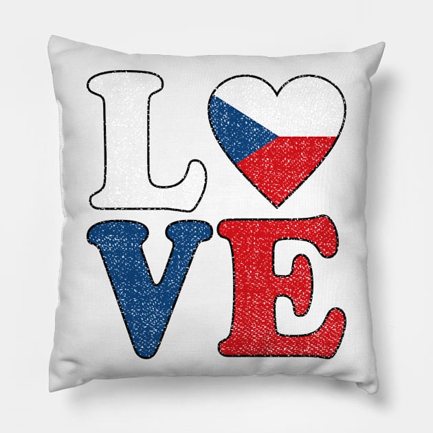 Love Czech Republic Flag Czech Pride Pillow by RW