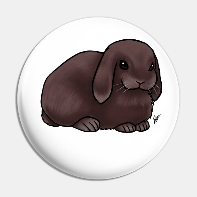 Small Mammal - Rabbit - Holland Lop Brown Pin by Jen's Dogs Custom Gifts and Designs