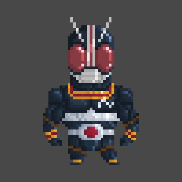 Retro Gamer 8bit Kamen Rider Black Tokusatsu by YayPixel