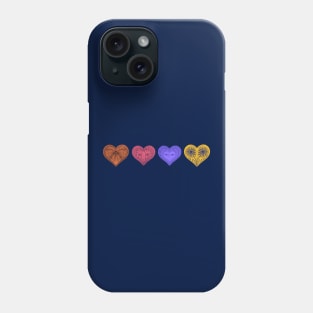 Fore love hearts horizontally Phone Case