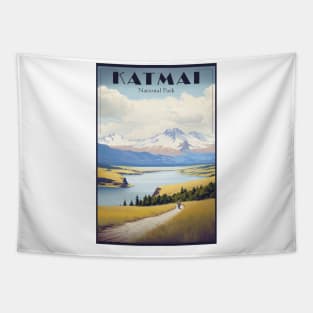 Katmai National Park Travel Poster Tapestry