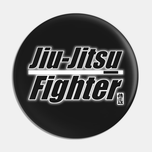 BJJ White Belt Jiu Jitsu Fighter Pin by eokakoart