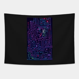 Labyrinth in pink Tapestry