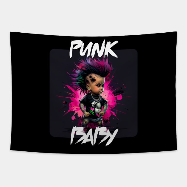 Graffiti Style - Cool Punk Baby 3 Tapestry by PD-Store