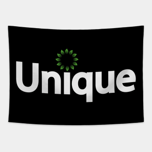 Unique being unique artistic typography design Tapestry