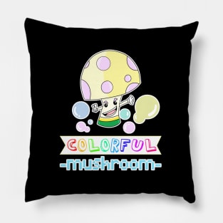 funny cute mushroom Pillow
