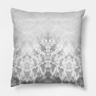 Gray Zig-Zag Tie-Dye Pillow