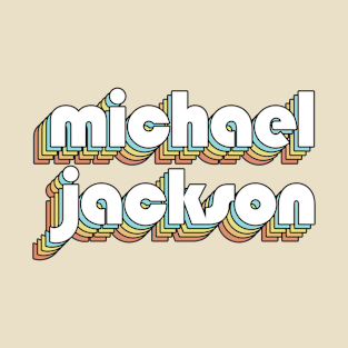 Michael Jackson - Retro Rainbow Typography Faded Style T-Shirt