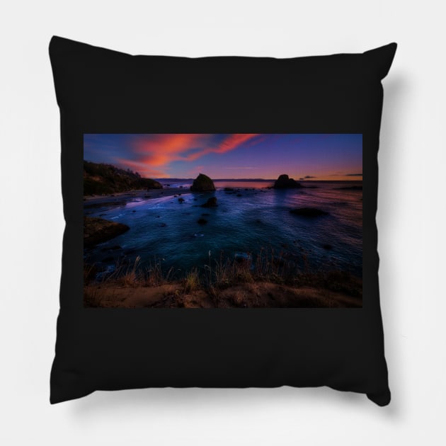 Sunset at the Beach Pillow by JeffreySchwartz