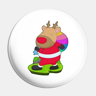 Reindeer Christmas Sack Pin