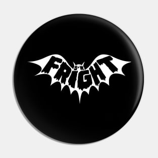 Black & White Fright Negative Bat Pin