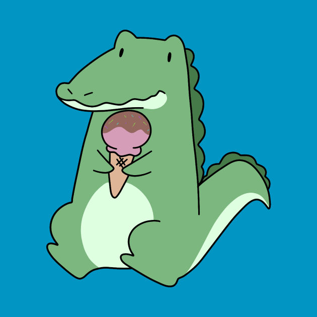 Icecream Cone Alligator by saradaboru