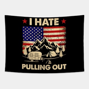 I Hate Pulling Out American Flag 4th Of July Tapestry