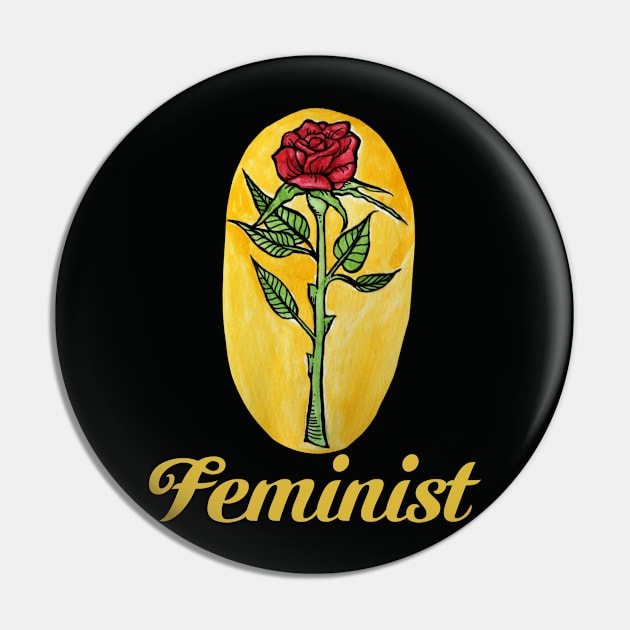 Feminist Pin by bubbsnugg