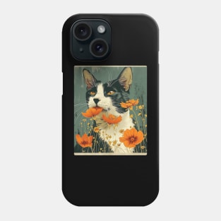 American Curl Cat Flowers Photo Cat Lover Gift Idea Phone Case