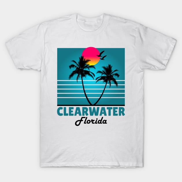 Clearwater Beach Sunset Long T-Shirt for Sale by -Nats-Designs