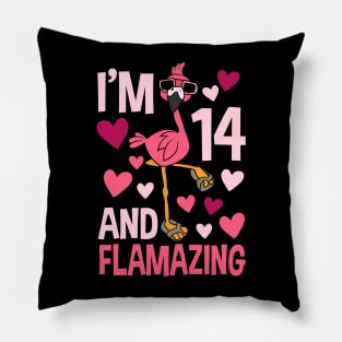 I'm 14 And Flamazing Flamingo Pillow