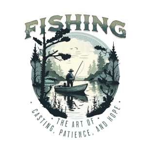 Fishing, The ar of Casting, Patience and Hope T-Shirt