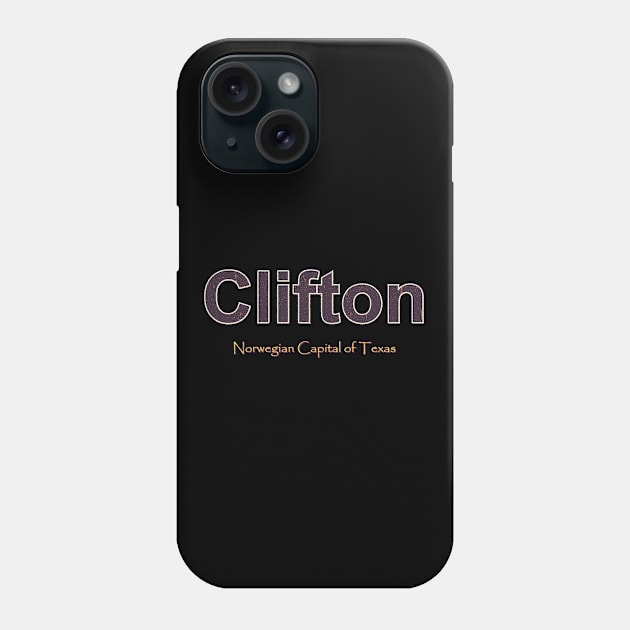 Clifton Grunge Text Phone Case by QinoDesign