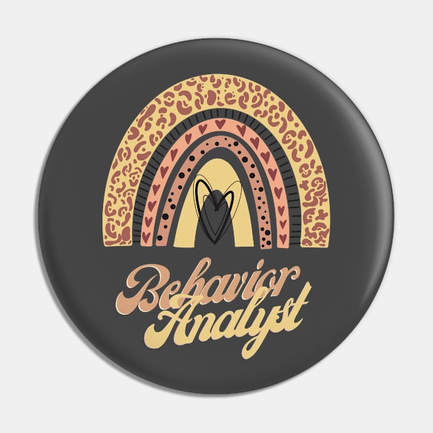 Behavior Analyst apparel or gift for every BA, BCBA or ABA Therapy student. Behavior Analyst appreciation gift Pin by The Mellow Cats Studio
