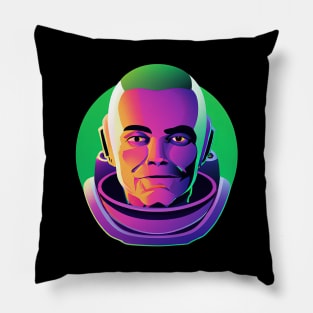 Spooky Astronaut Halloween Space Mission Retro Pillow